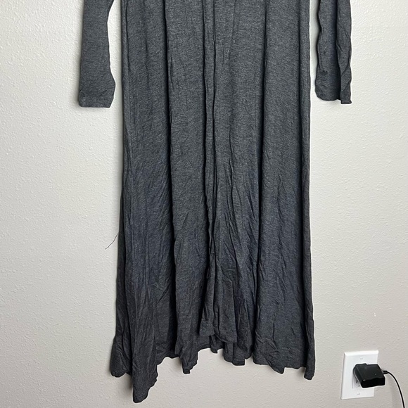 3/4 sleeves long maxi dress dark gray - Picture 8 of 11